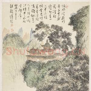 民国溥儒溪船松寺 单片|1幅|11.72 MB|高清下载