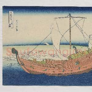 日本江户时代葛饰北斋富岳三十六景 上总海路|1幅|12.11 MB|高清下载