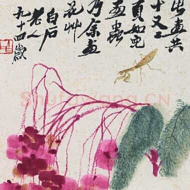 近现代齐白石国画《独步螳螂图.TIF》高清大图资源下载