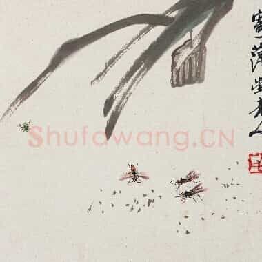 近现代齐白石国画《多蜂图.TIF》高清大图资源下载