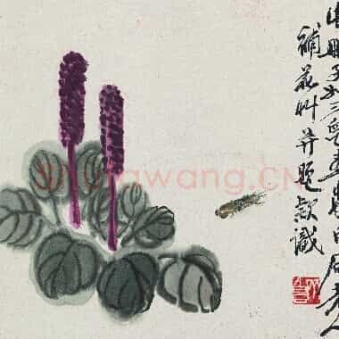 近现代齐白石国画《花卉蝼蛄图.TIF》高清大图资源下载