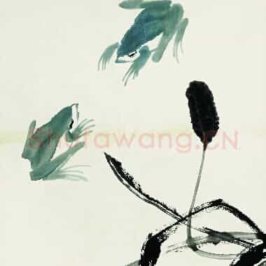 近现代齐白石国画《鱼虾册页-03.TIF》高清大图资源下载