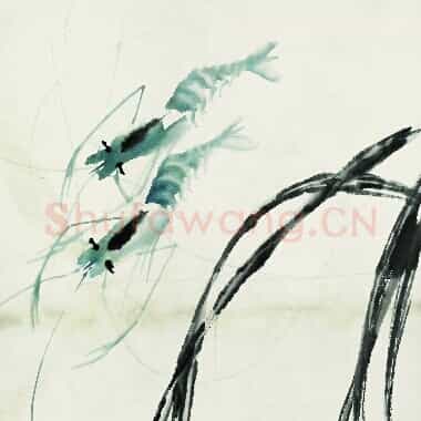 近现代齐白石国画《鱼虾册页-08.TIF》高清大图资源下载