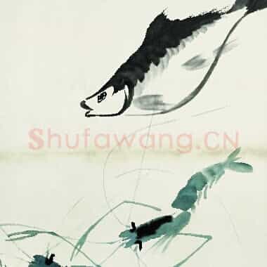 近现代 齐白石国画 鱼虾册页-12 超高清图片网盘下载