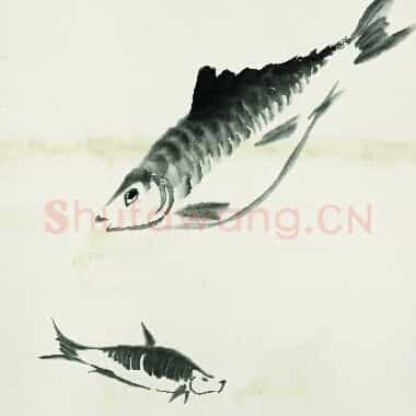 近现代齐白石国画《鱼虾册页-15.TIF》高清大图资源下载