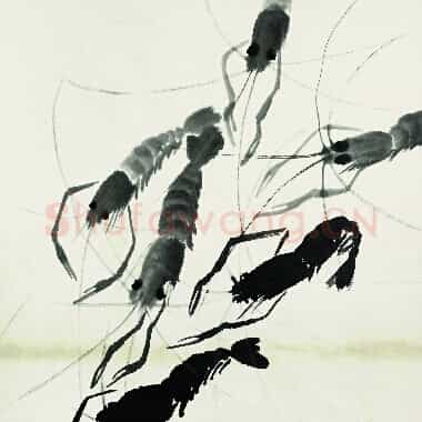 近现代 齐白石国画 鱼虾册页-17 超高清图片网盘下载