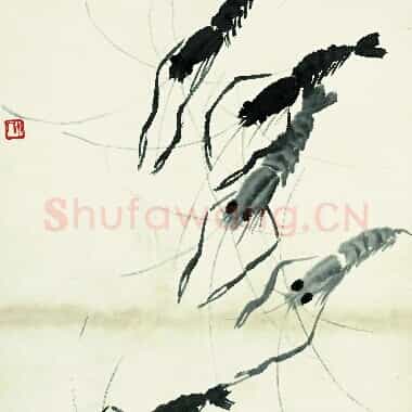 近现代 齐白石国画 鱼虾册页-37 超高清图片网盘下载