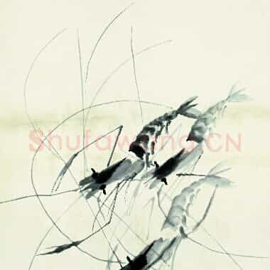 近现代齐白石国画《鱼虾册页-51.TIF》高清大图资源下载