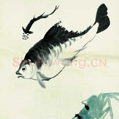 近现代齐白石国画《鱼虾册页-52.TIF》高清大图资源下载