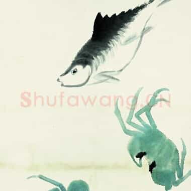 近现代齐白石国画《鱼虾册页-57.TIF》高清大图资源下载