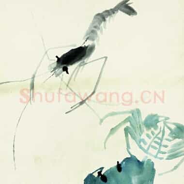 近现代齐白石国画《鱼虾册页-64.TIF》高清大图资源下载