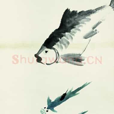 近现代齐白石国画《鱼虾册页-80.TIF》高清大图资源下载