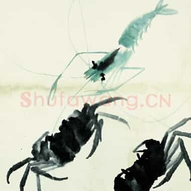 近现代齐白石国画《鱼虾册页-84.TIF》高清大图资源下载