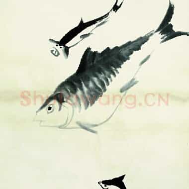 近现代齐白石国画《鱼虾册页-87.TIF》高清大图资源下载