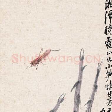 近现代齐白石国画《竹笋蚂蚱.TIF》高清大图资源下载