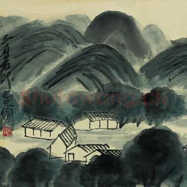 近现代齐白石国画山水作品《借山图册-05.TIF》高清大图资源下载