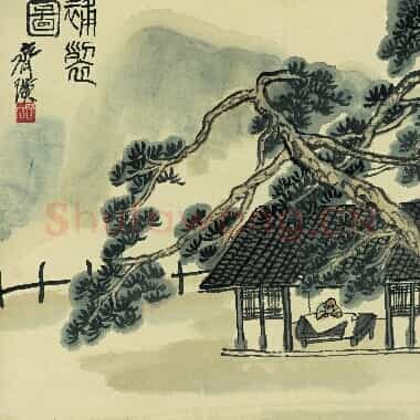 近现代 齐白石国画山水作品 借山图册-09 超高清图片网盘下载