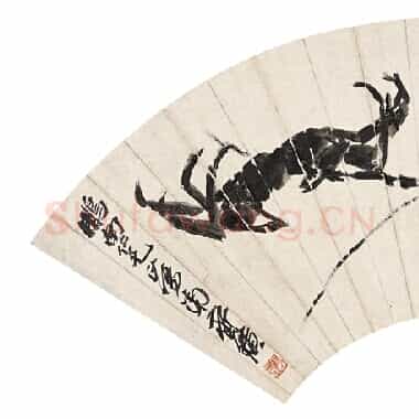 近现代齐白石国画花鸟扇面作品《扇面 正面-01.TIF》高清大图资源下载