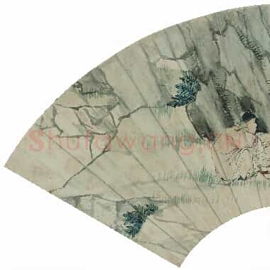 近现代 齐白石国画花鸟扇面作品 折枝花卉扇面-02 超高清图片网盘下载