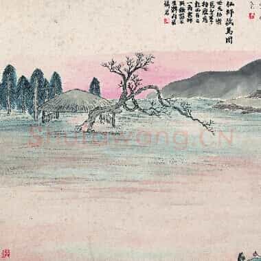 近现代齐白石国画山水作品《仙坪试马图.TIF》高清大图资源下载