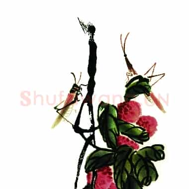 近现代齐白石国画《荔枝.TIF》高清大图资源下载