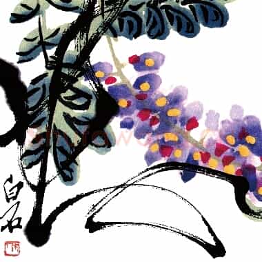 近现代齐白石国画《紫藤.TIF》高清大图资源下载