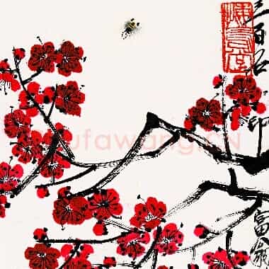 近现代齐白石国画《富翁梅花.TIF》高清大图资源下载