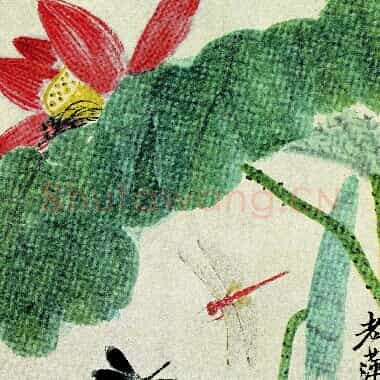 近现代 齐白石国画 荷花蜻蜓 超高清图片网盘下载