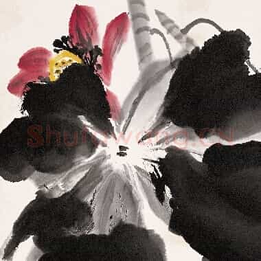 近现代齐白石国画《荷塘蛙声.TIF》高清大图资源下载