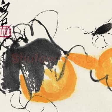 近现代 齐白石国画 葫芦天牛 超高清图片网盘下载