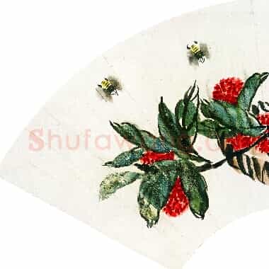 近现代齐白石国画《花果蜜蜂.TIF》高清大图资源下载