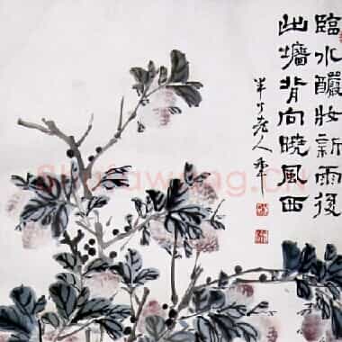 近现代 齐白石国画 经典作品 锦鼠登吉图 超高清图片网盘下载