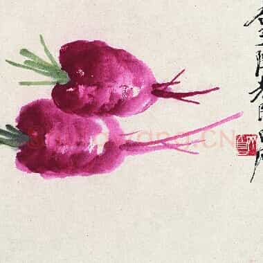 近现代齐白石国画《萝卜图.TIF》高清大图资源下载