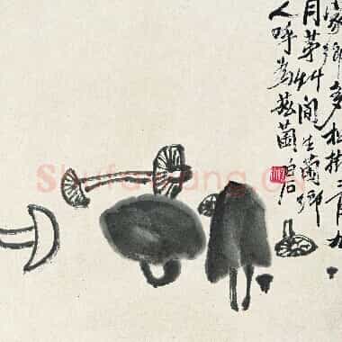 近现代 齐白石国画 蘑菇图 超高清图片网盘下载