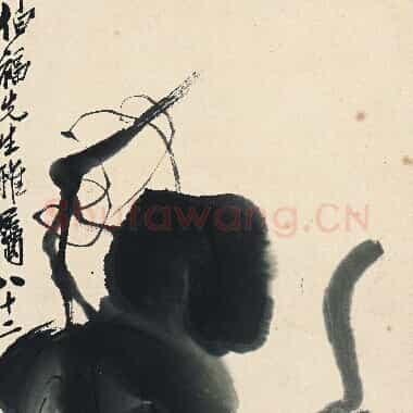 近现代 齐白石国画 葡萄松鼠图 超高清图片网盘下载