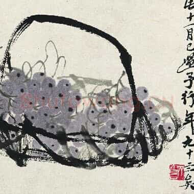 近现代齐白石国画《葡萄图.TIF》高清大图资源下载