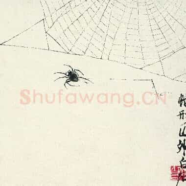 近现代齐白石国画《蛇形身外.TIF》高清大图资源下载