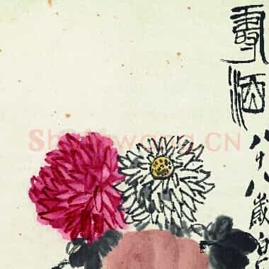 近现代齐白石国画《寿酒-03.TIF》高清大图资源下载