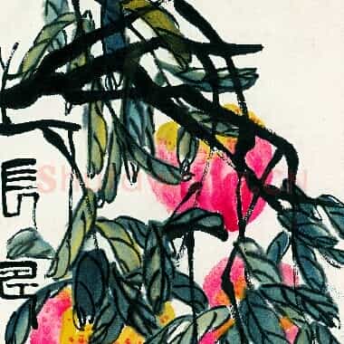 近现代齐白石国画《四条屏-04.TIF》高清大图资源下载