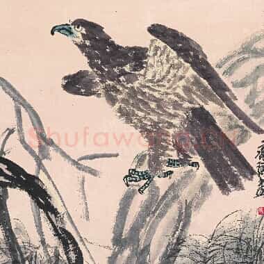 近现代 齐白石国画 松鹰图 超高清图片网盘下载