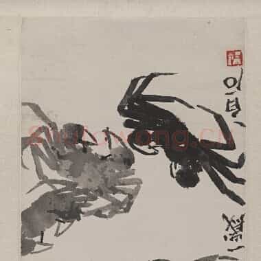 近现代 齐白石国画 蟹-01 超高清图片网盘下载