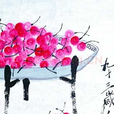 近现代齐白石国画《樱桃-01.TIF》高清大图资源下载