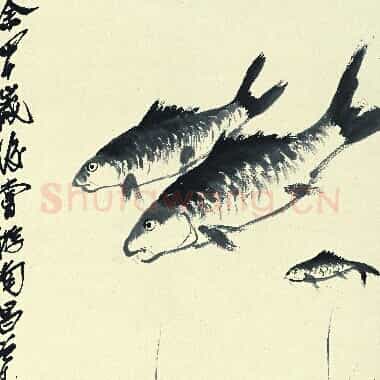 近现代齐白石国画《鱼虾欢戏图.TIF》高清大图资源下载