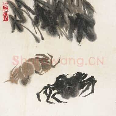 近现代 齐白石国画 螃蟹图 超高清图片网盘下载