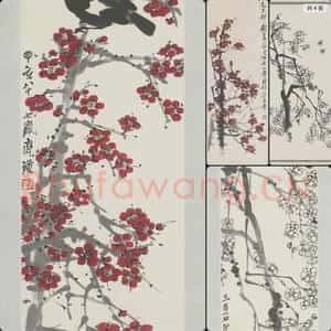 近现代 齐璜 梅花图轴