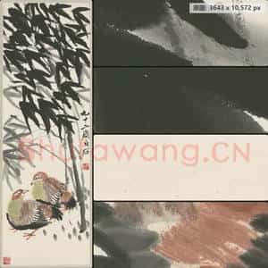 近现代 齐璜 竹鸡图轴