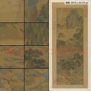 明代 仇英 桃村草堂图轴