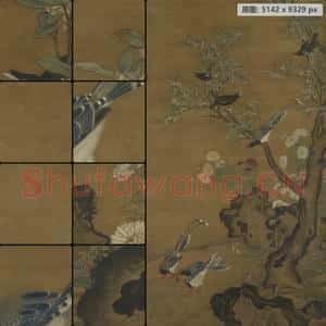 明代 吕纪 桂菊山禽图轴
