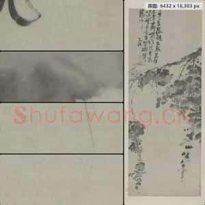 明代 徐渭 水墨葡萄图轴
