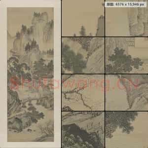 明代 周臣 春山游骑图轴